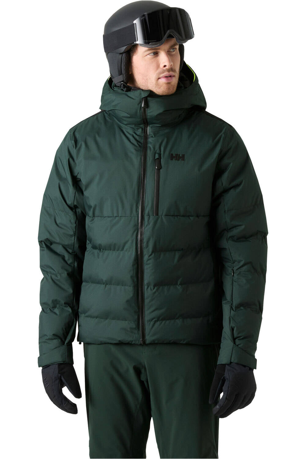 Helly Hansen chaqueta esquí hombre KVITFJELL RACE PUFFY JACKET VERDE vista frontal