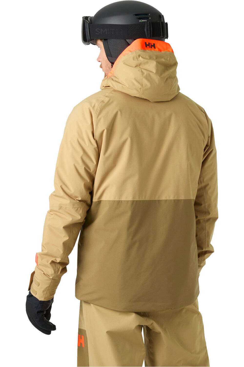 Helly Hansen chaqueta esquí hombre POWDERFACE JACKET MARRON vista trasera