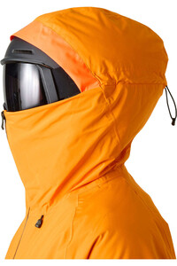Helly Hansen chaqueta esquí hombre POWDERFACE JACKET NARANJA vista detalle