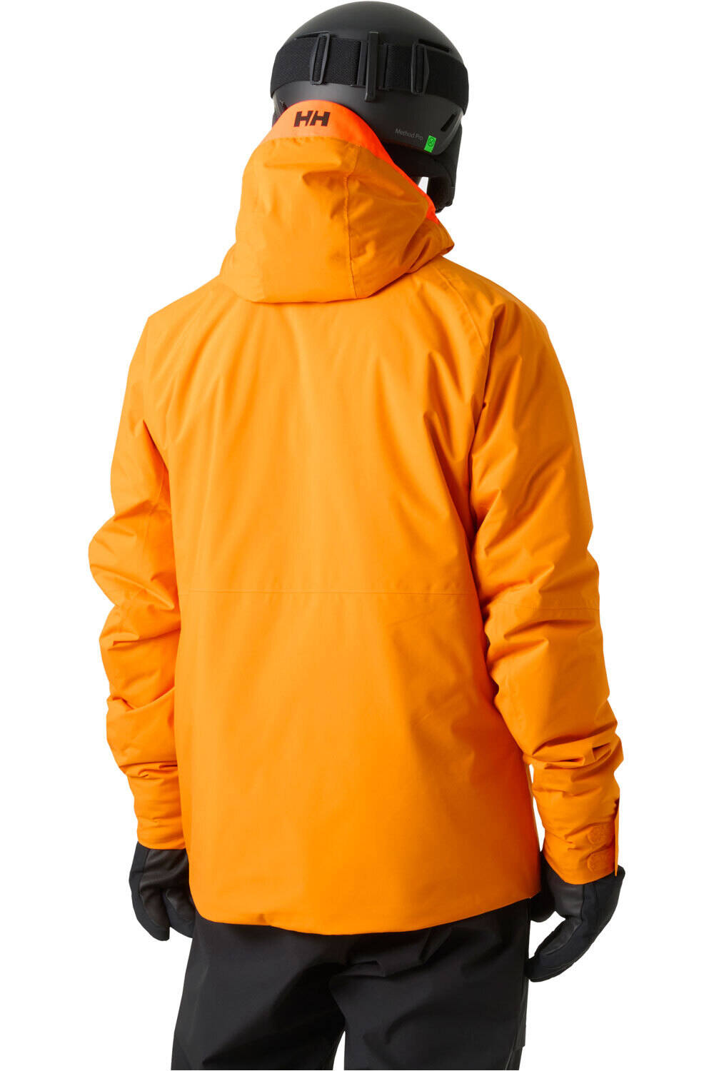 Helly Hansen chaqueta esquí hombre POWDERFACE JACKET NARANJA vista trasera