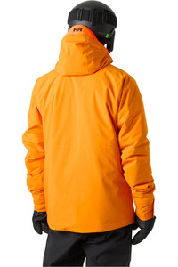 Helly Hansen chaqueta esquí hombre POWDERFACE JACKET NARANJA vista trasera