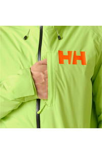 Helly Hansen chaqueta esquí hombre POWDERFACE JACKET VERDE vista detalle