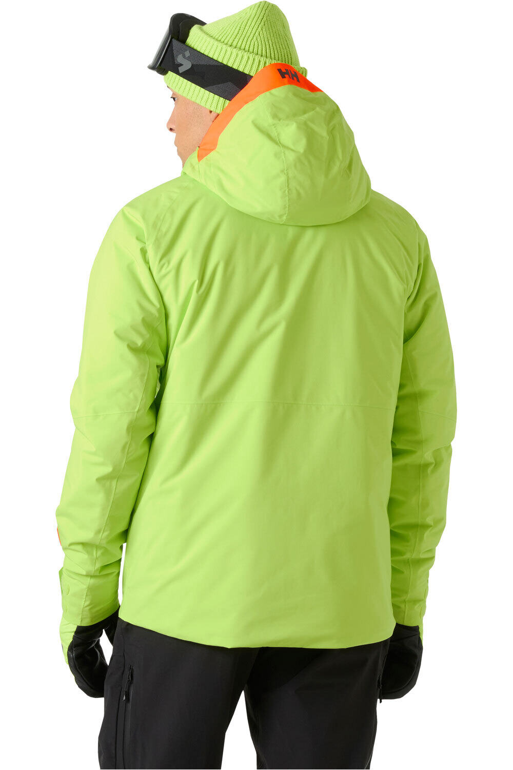 Helly Hansen chaqueta esquí hombre POWDERFACE JACKET VERDE vista trasera