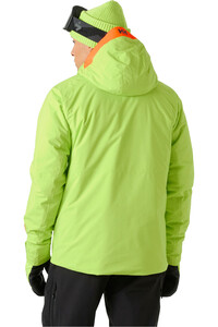 Helly Hansen chaqueta esquí hombre POWDERFACE JACKET VERDE vista trasera
