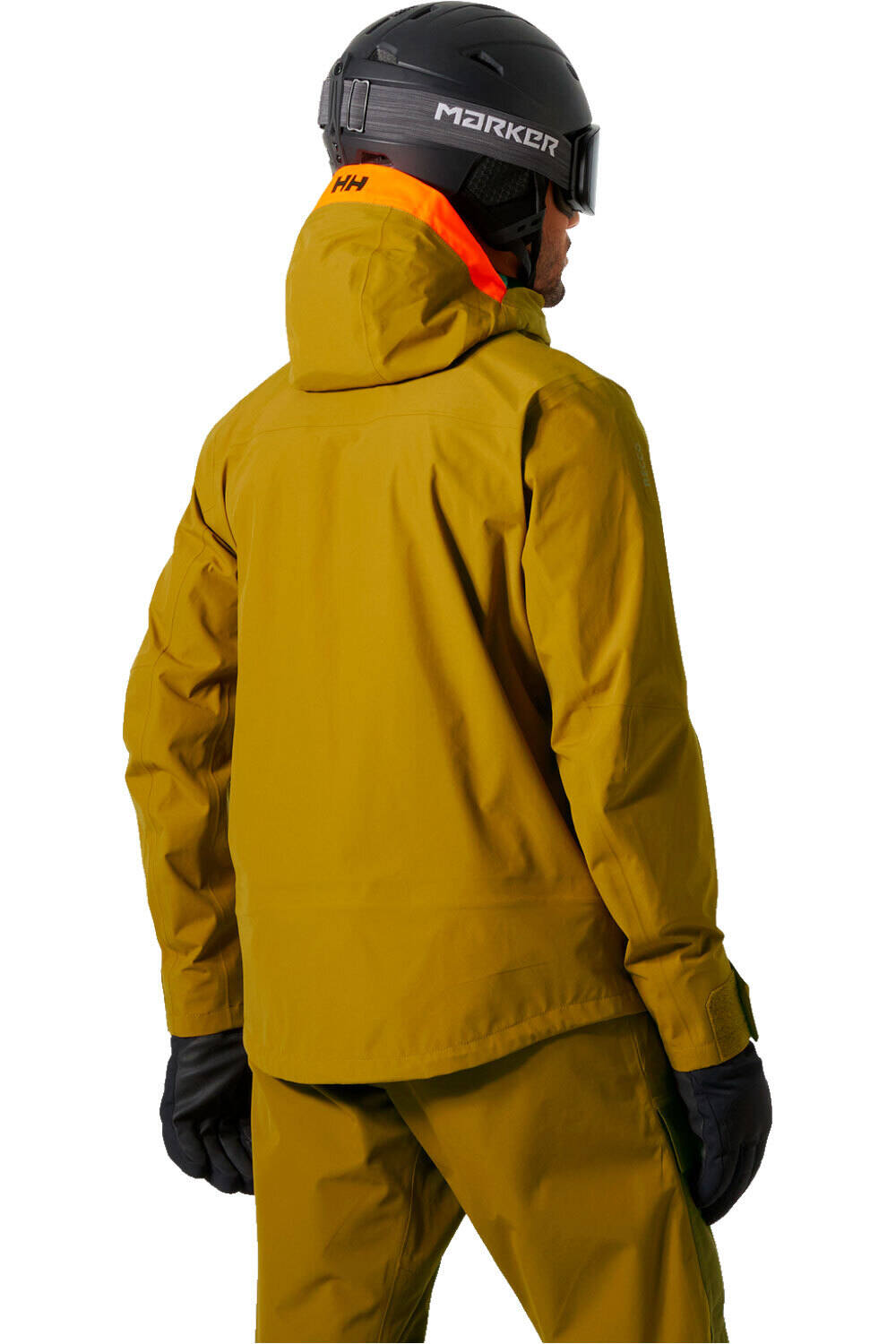 Helly Hansen chaqueta esquí hombre SOGN SHELL 2.0 AMARILLO vista trasera