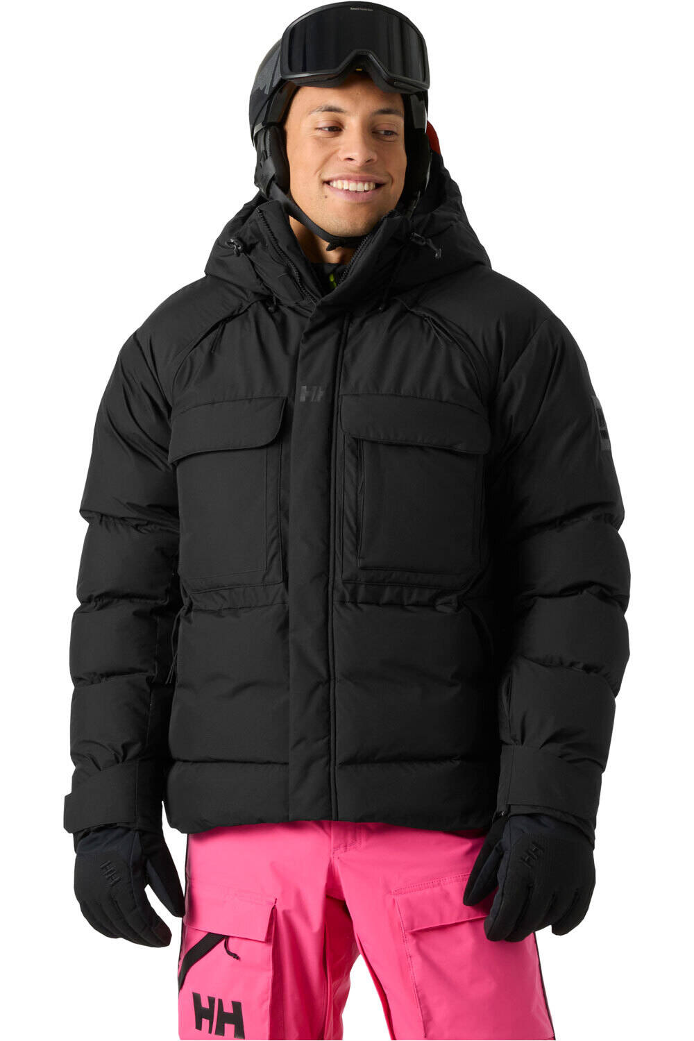 Helly Hansen chaqueta esquí hombre ULLR D MEGAHERTZ PUFFY JACKET NEGRO vista frontal