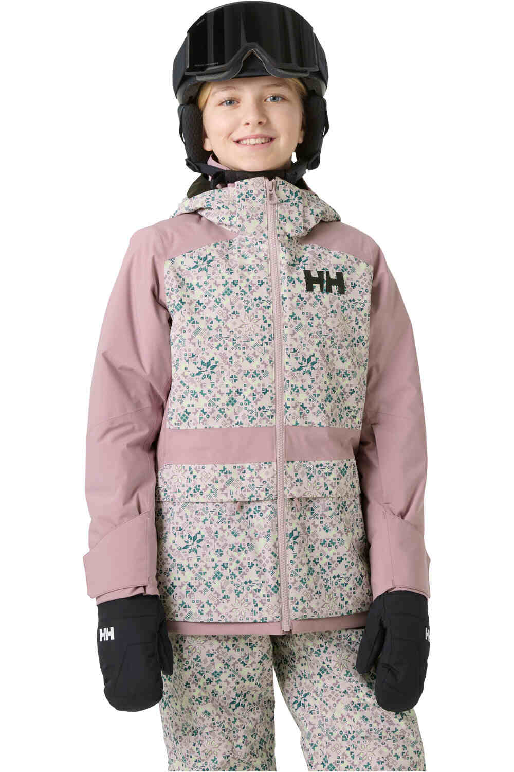 Helly Hansen chaqueta esquí infantil JR GIRL STELLAR JACKET 2.0 MORADO vista frontal