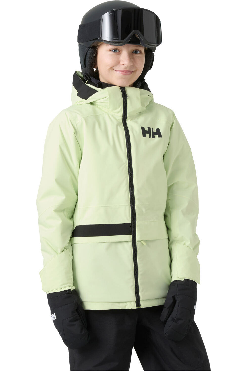 Helly Hansen chaqueta esquí infantil JR GIRL STELLAR JACKET 2.0 VERDE vista frontal