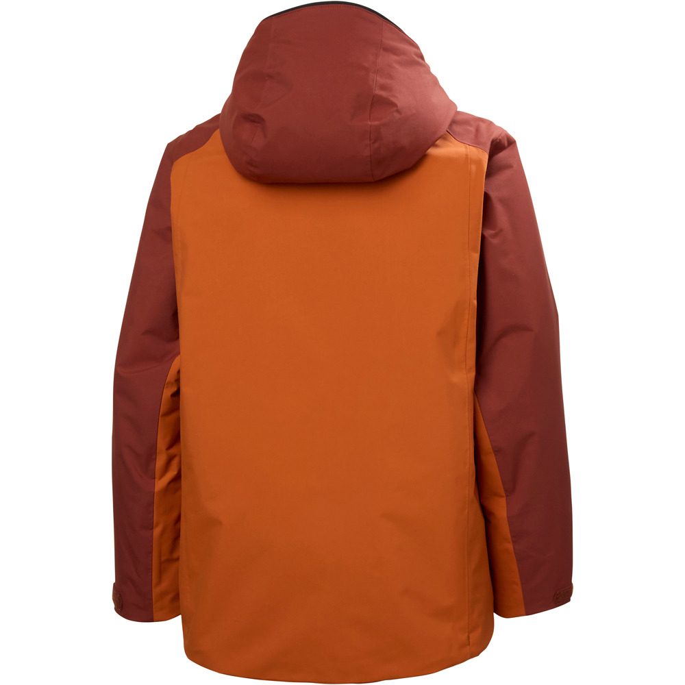 Helly Hansen chaqueta esquí infantil JR ORIONPEAK JACKET MARRON vista trasera
