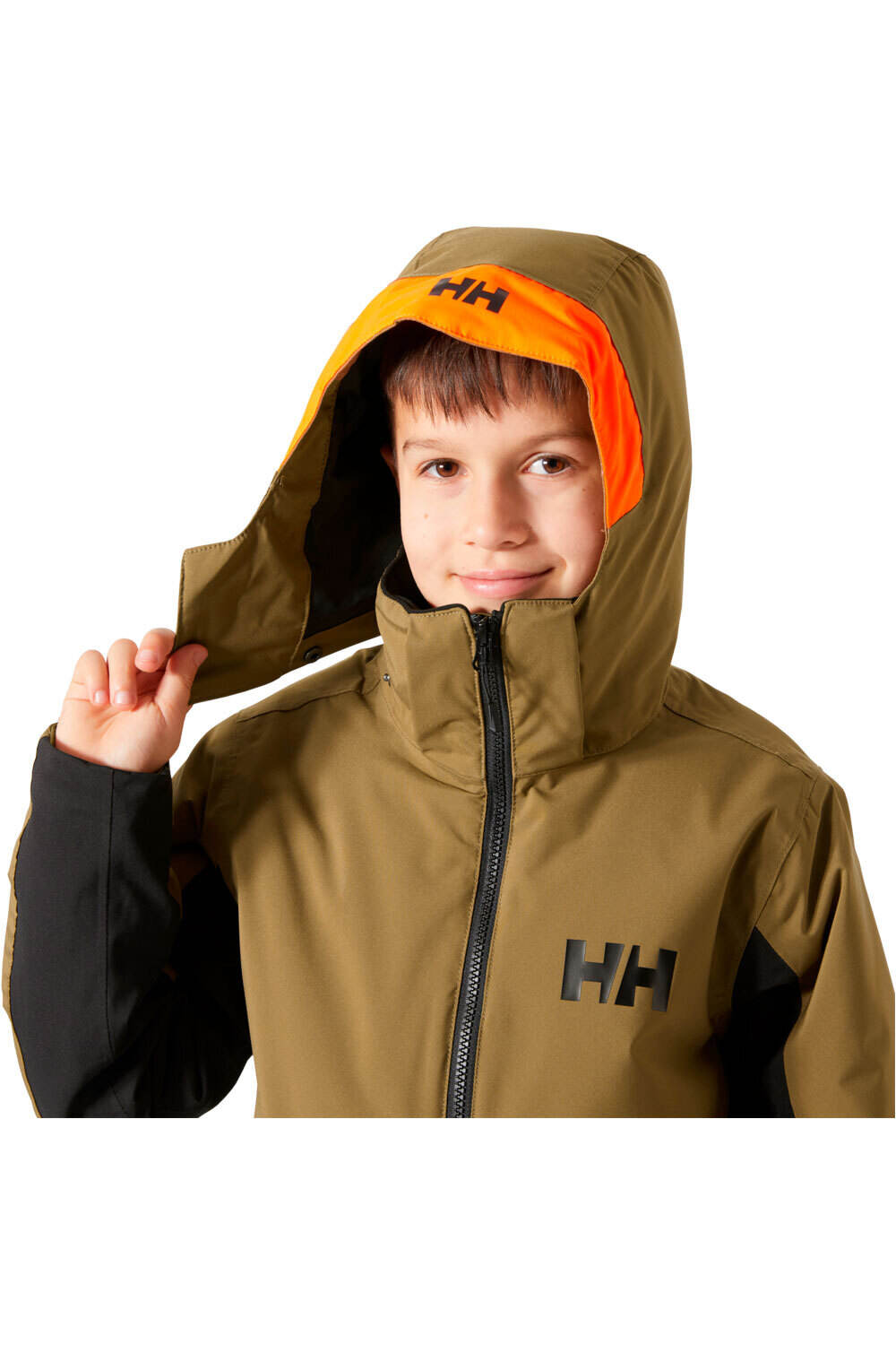 Helly Hansen chaqueta esquí infantil QUEST MARRON vista detalle