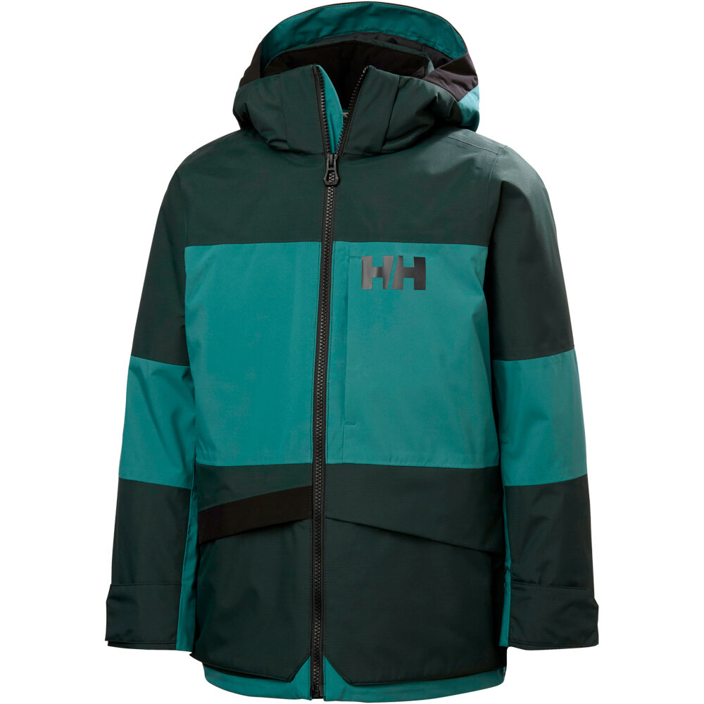 Helly Hansen chaqueta esquí infantil SUMMIT 2.0 VERDE vista frontal
