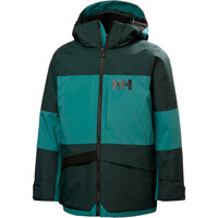 Helly Hansen chaqueta esquí infantil SUMMIT 2.0 VERDE vista frontal