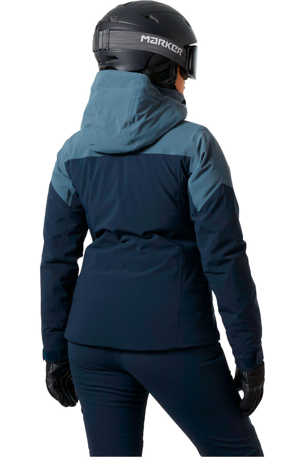 Helly Hansen chaqueta esquí mujer ALPHELIA AZUL vista trasera