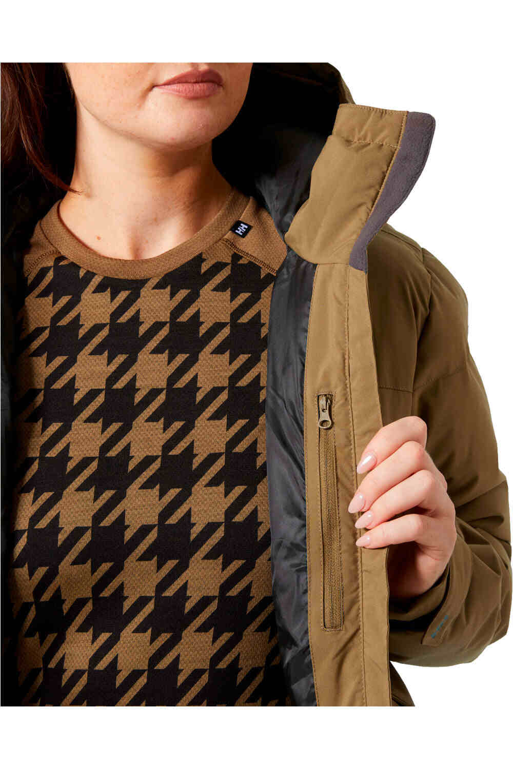 Helly Hansen chaqueta esquí mujer NORA SHORT PUFFY MARRON 06