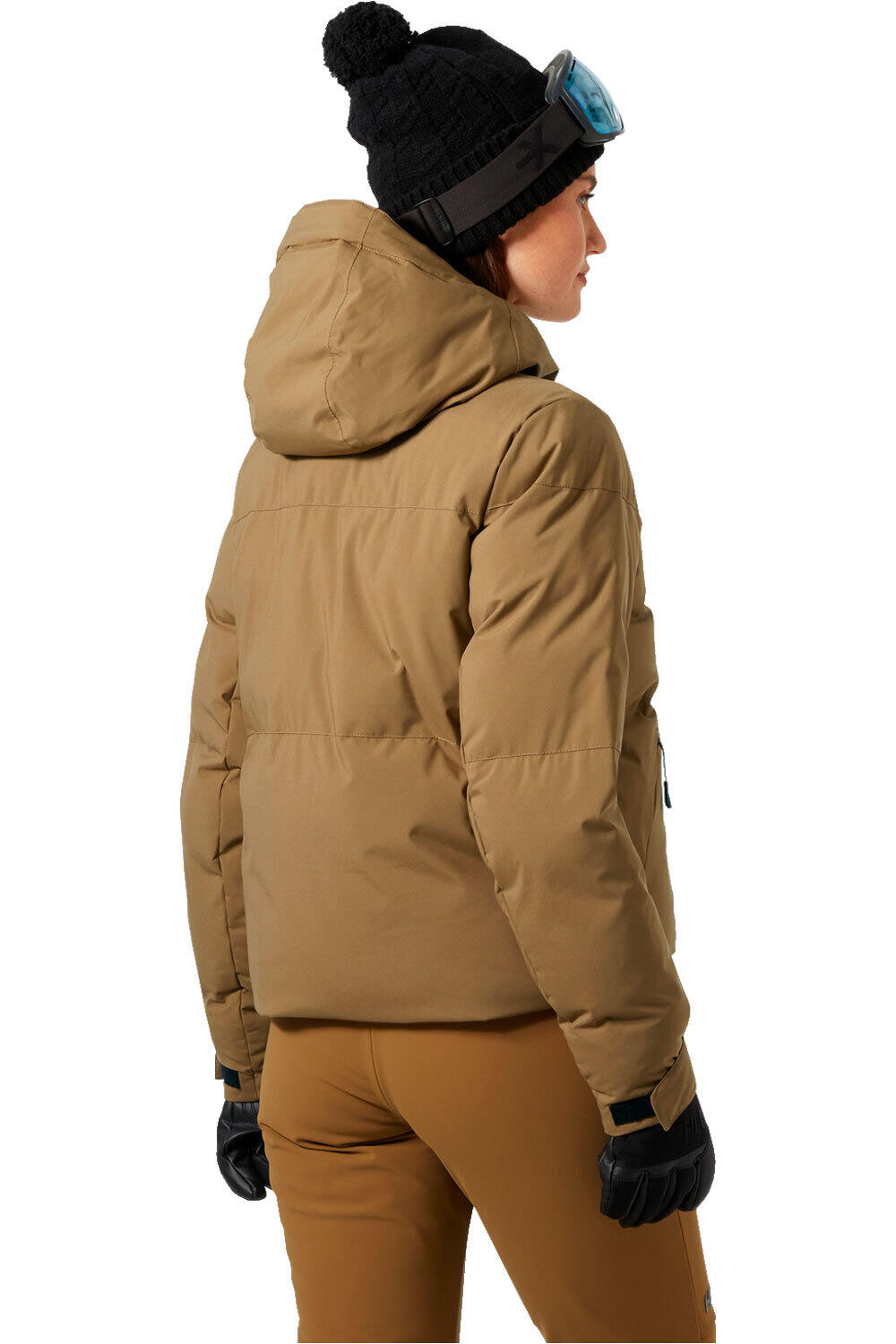 Helly Hansen chaqueta esquí mujer NORA SHORT PUFFY MARRON vista trasera
