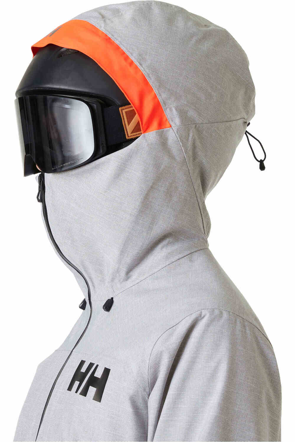 Helly Hansen chaqueta esquí mujer POWDERQUEEN 3.0 GRIS vista detalle