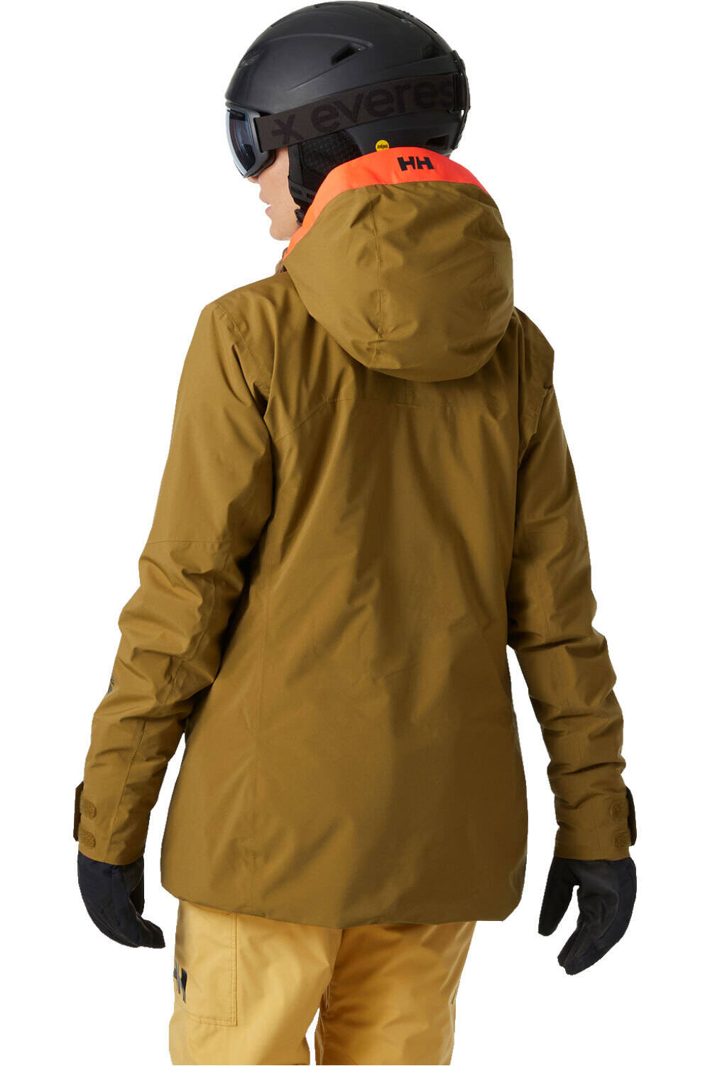 Helly Hansen chaqueta esquí mujer POWSHOT MARRON vista trasera
