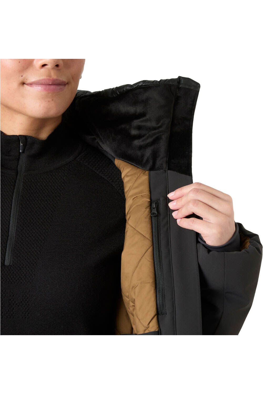 Helly Hansen chaqueta esquí mujer W AVANTI HYBRID JACKET NEGRO 05
