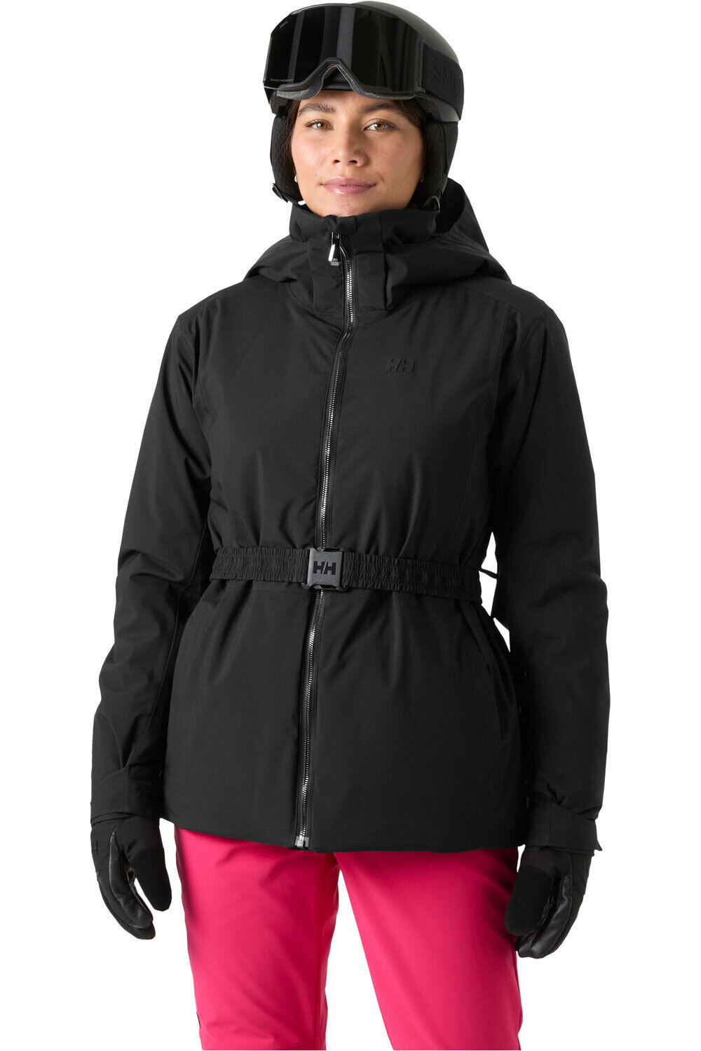 Helly Hansen chaqueta esquí mujer W BELLISSIMO BELTED JACKET NEGRO vista frontal