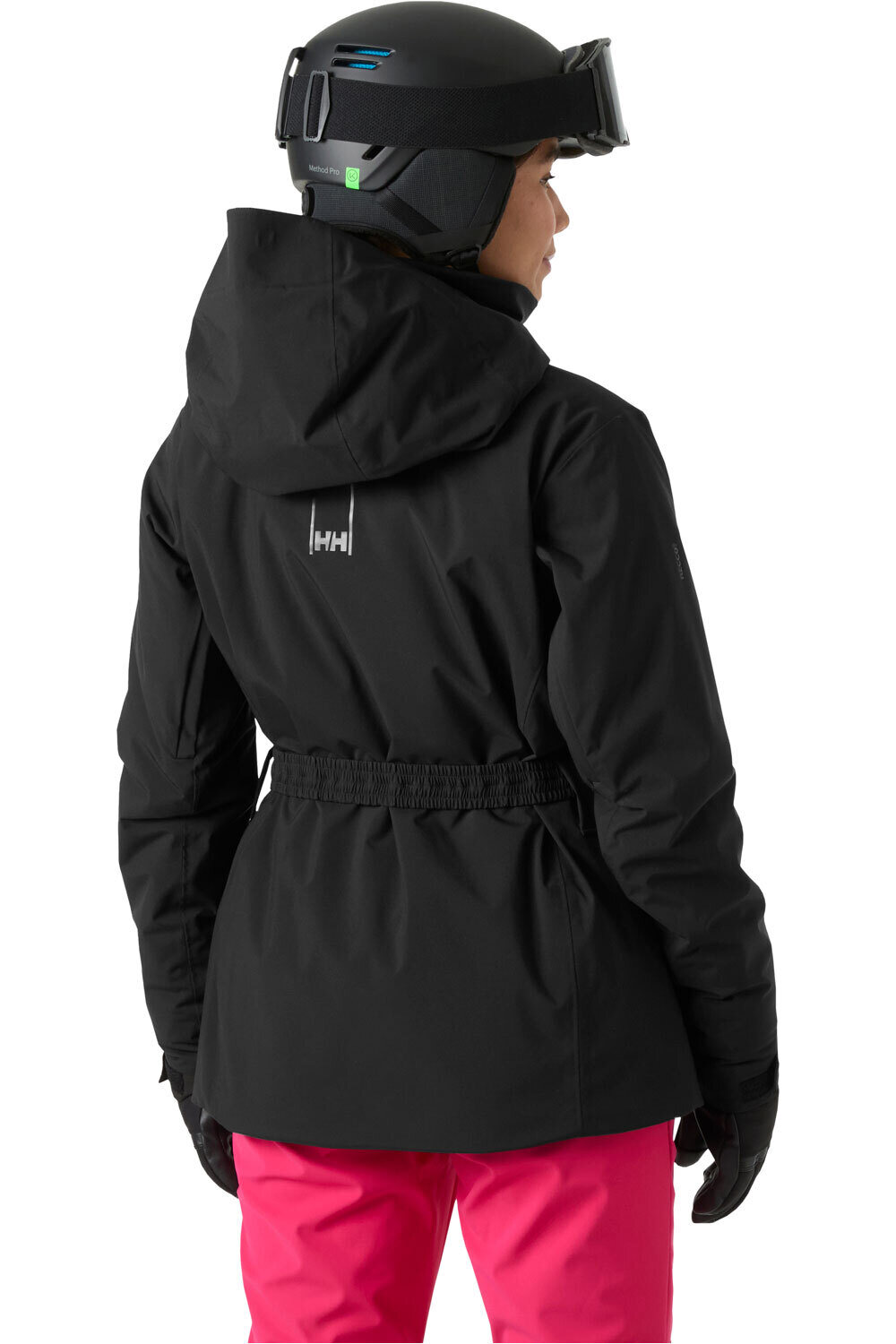 Helly Hansen chaqueta esquí mujer W BELLISSIMO BELTED JACKET NEGRO vista trasera
