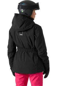 Helly Hansen chaqueta esquí mujer W BELLISSIMO BELTED JACKET NEGRO vista trasera