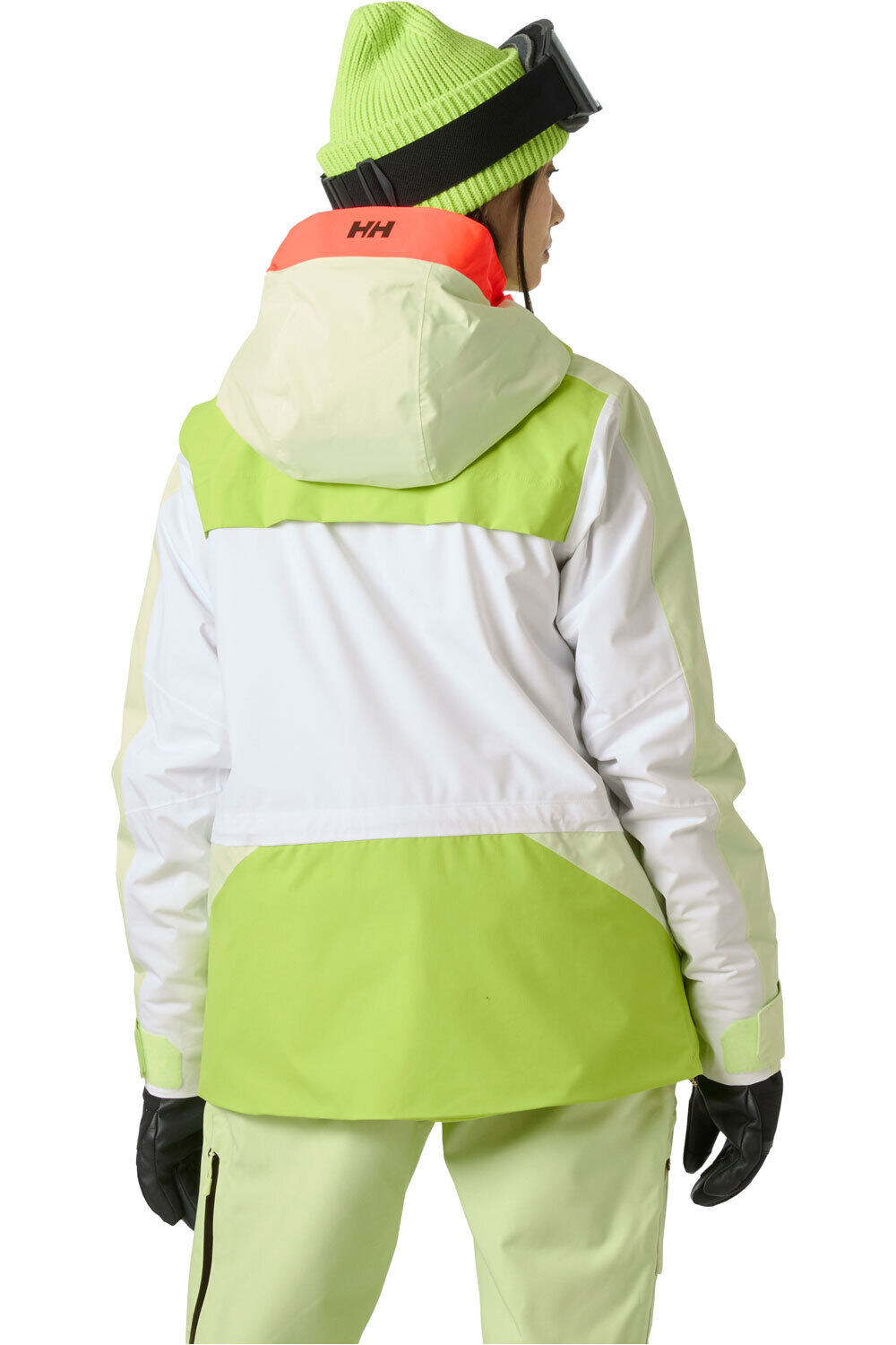 Helly Hansen chaqueta esquí mujer W POWCHASER 3.0 JACKET VERDE vista trasera