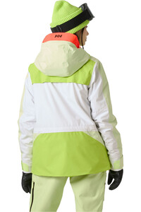 Helly Hansen chaqueta esquí mujer W POWCHASER 3.0 JACKET VERDE vista trasera