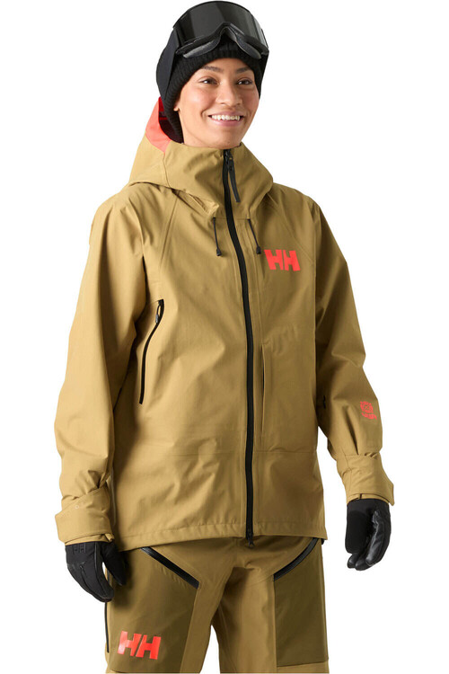 HELLY HANSEN W SOGN SHELL JACKET marron