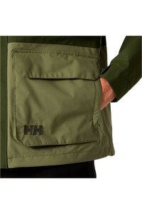 Helly Hansen chaqueta impermeable hombre ESCAPE UTILITY RAIN VERDE vista detalle