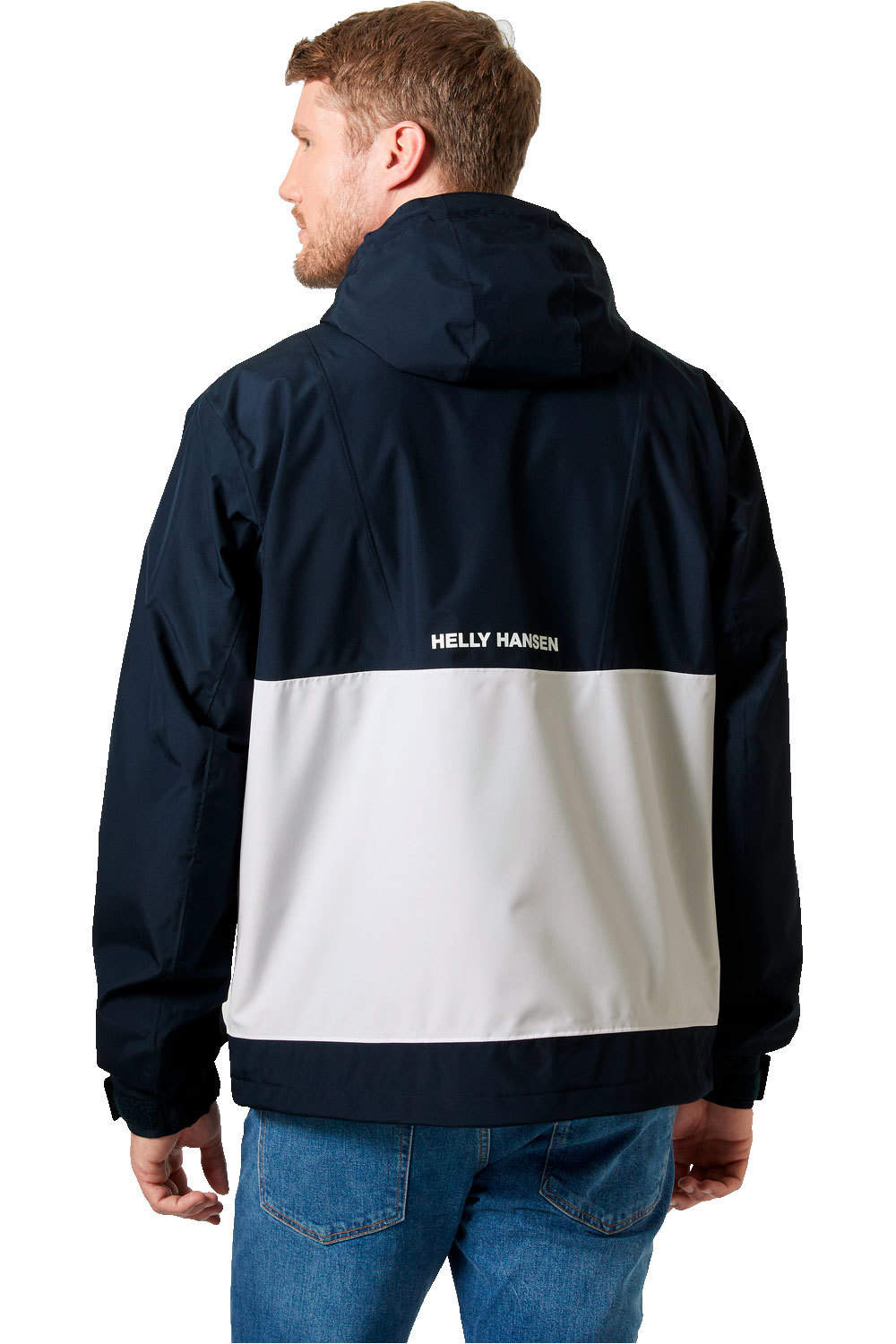 Helly Hansen chaqueta impermeable hombre RIG RAIN AZUL vista trasera
