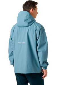 Helly Hansen chaqueta impermeable hombre SANDOY RAIN AZUL vista trasera