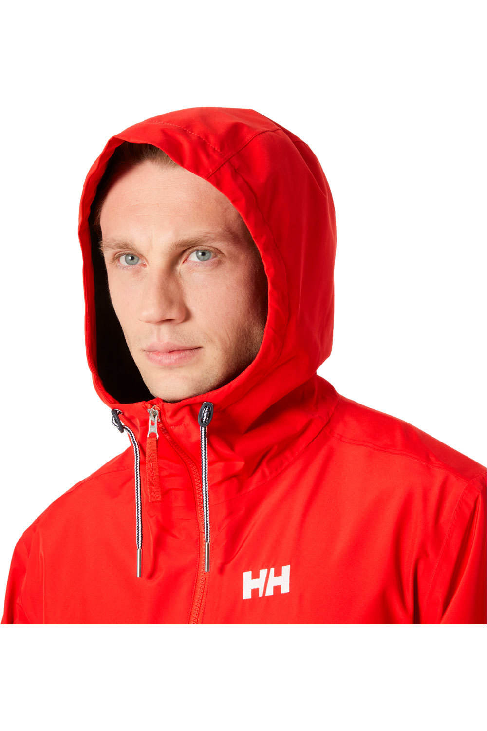 Helly Hansen chaqueta impermeable hombre SANDOY RAIN ROJO vista detalle