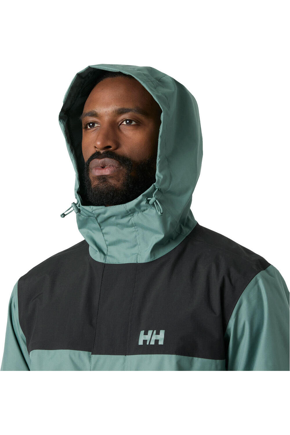 Helly Hansen chaqueta impermeable hombre VANCOUVER RAIN JACKET VERDE vista detalle