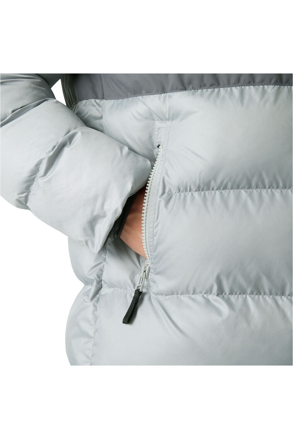 Helly Hansen chaqueta impermeable insulada hombre ACTIVE PUFFY LONG JACKET GRIS vista detalle