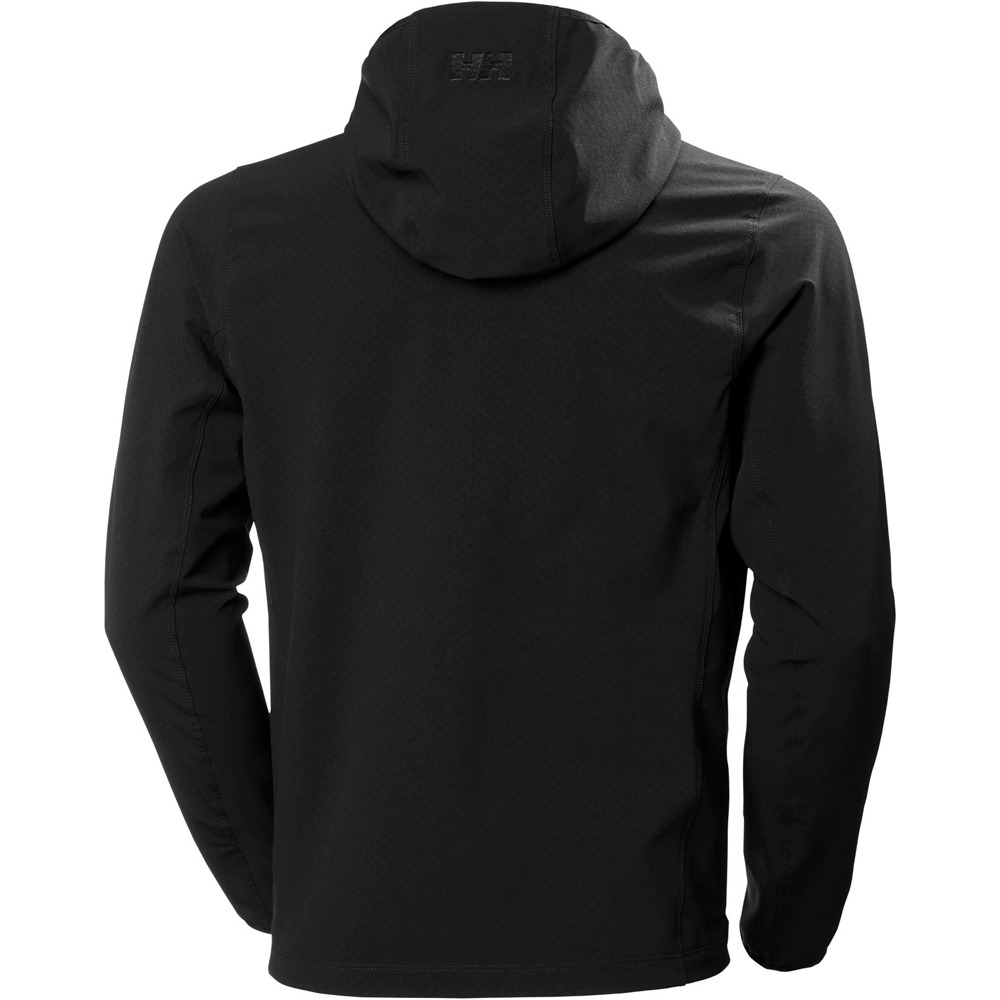 Helly Hansen chaqueta impermeable insulada hombre CASCADE SHIELD NEGRO vista trasera
