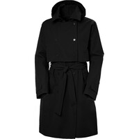 Helly Hansen chaqueta impermeable mujer JANE TRENCH NEGRO vista frontal