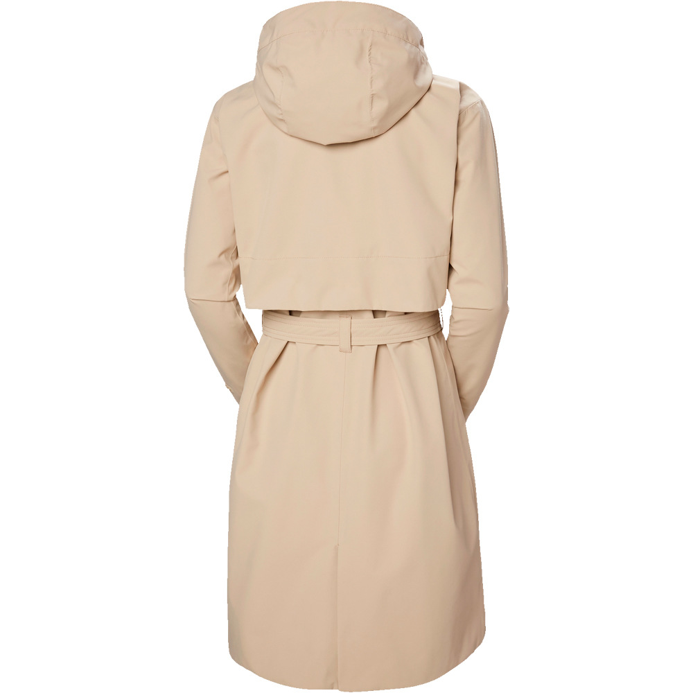 Helly Hansen chaqueta impermeable mujer JANE VERDE vista trasera
