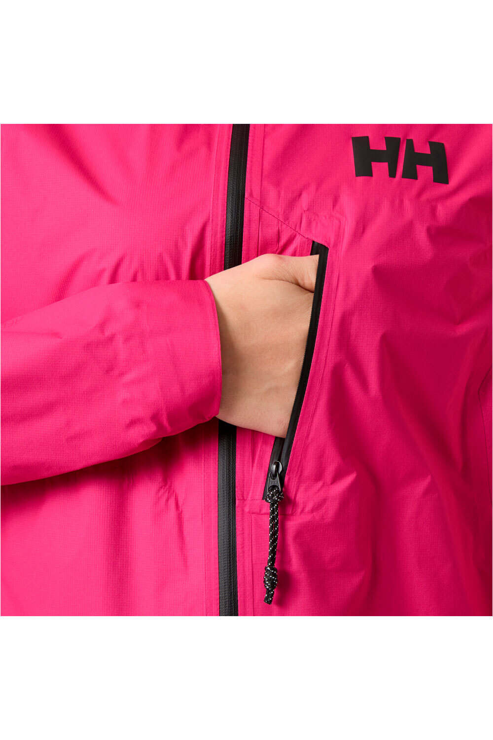 Helly Hansen chaqueta impermeable mujer ODIN INFINITY MINIMALIST ROJO vista detalle