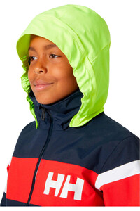 Helly Hansen chaqueta impermeable niño SALT 2 AZUL vista detalle
