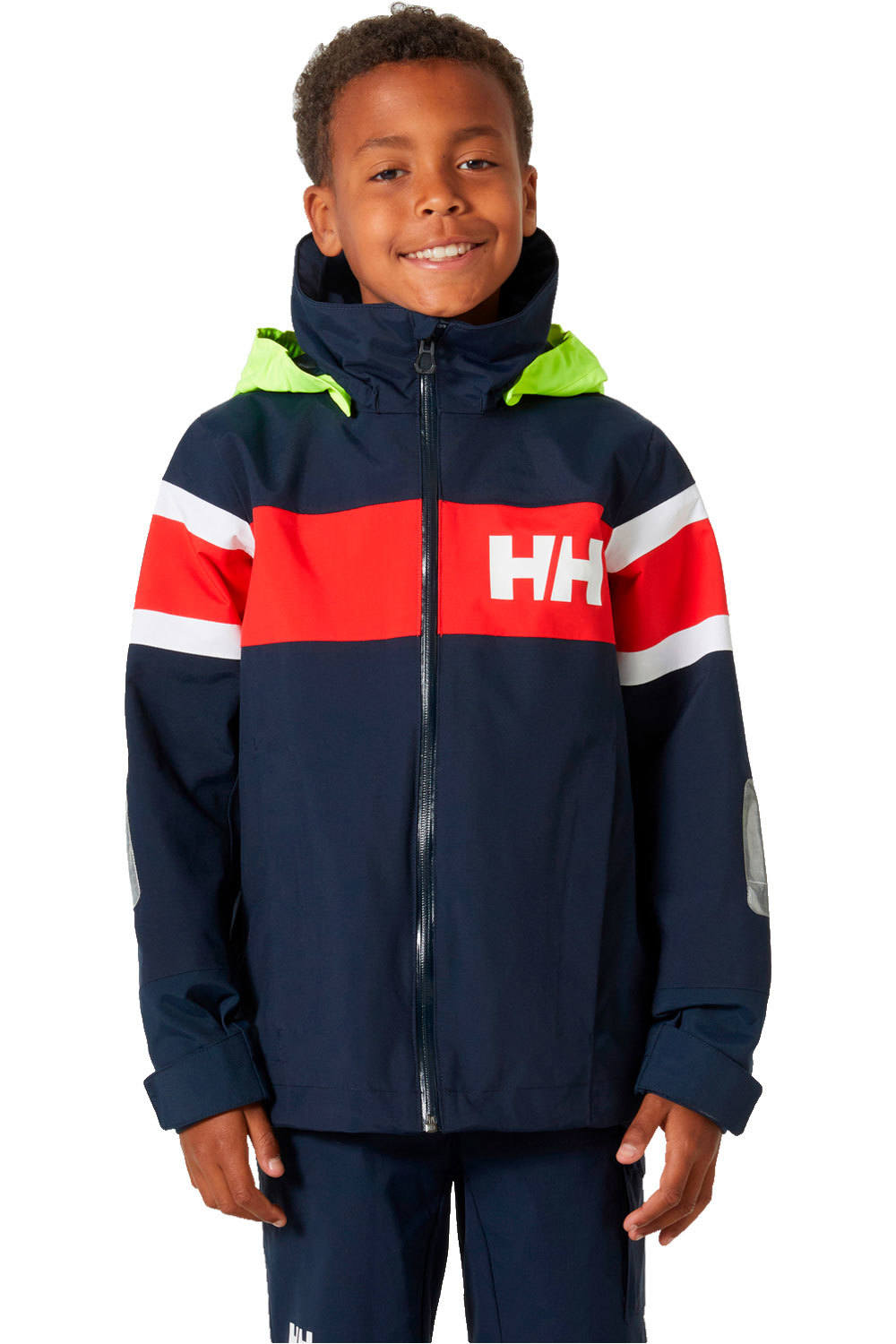 Helly Hansen chaqueta impermeable niño SALT 2 AZUL vista frontal