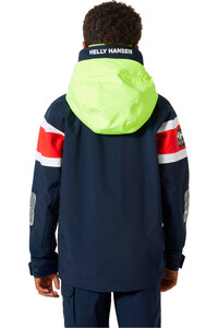 Helly Hansen chaqueta impermeable niño SALT 2 AZUL vista trasera