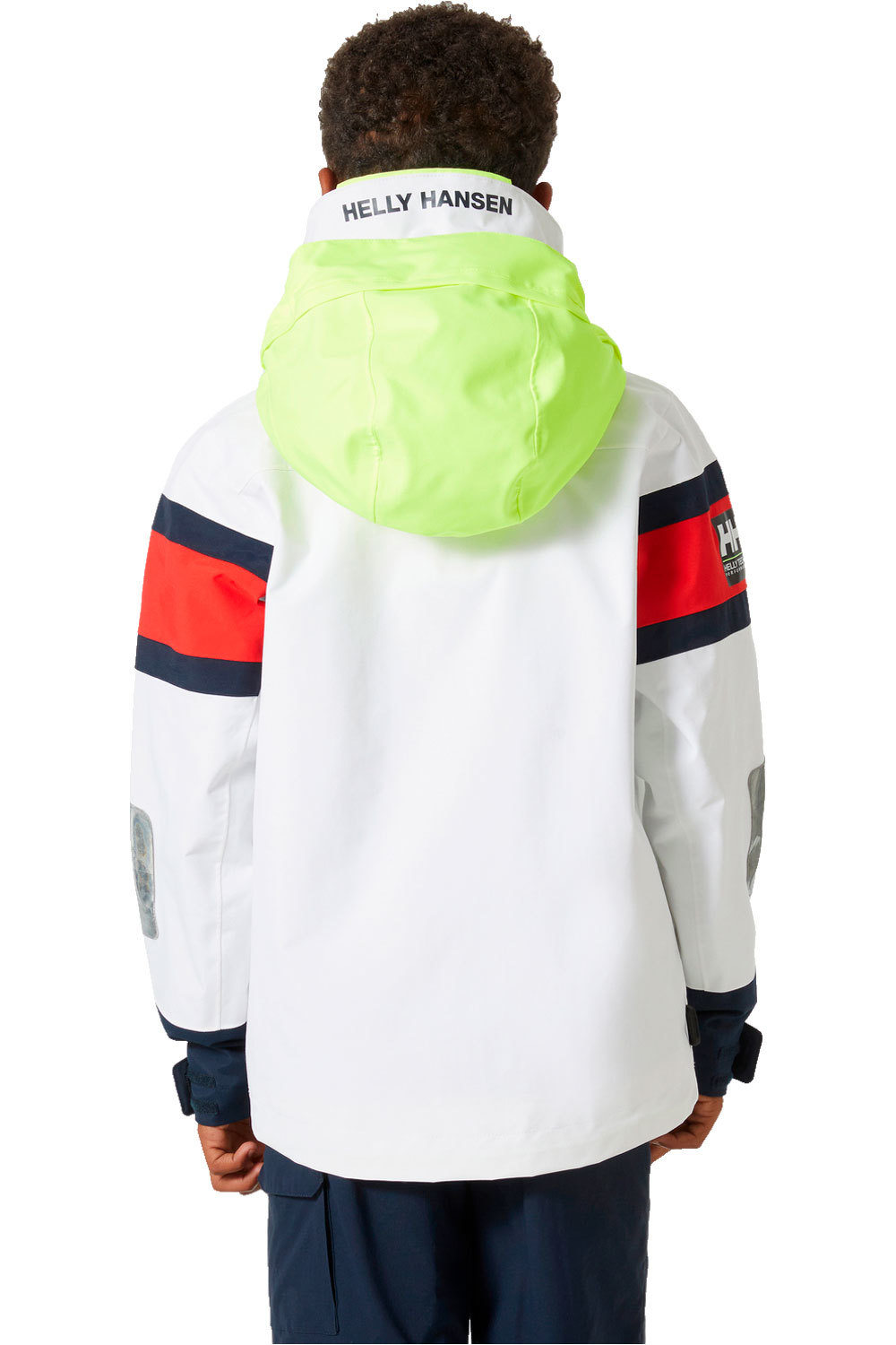 Helly Hansen chaqueta impermeable niño SALT 2 BLANCO vista trasera