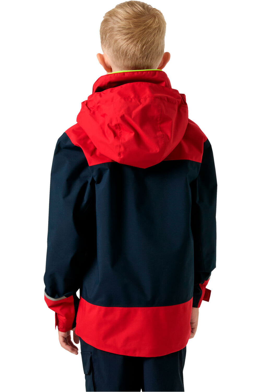 Helly Hansen chaqueta impermeable niño SALT PORT 2.0 AZUL vista trasera