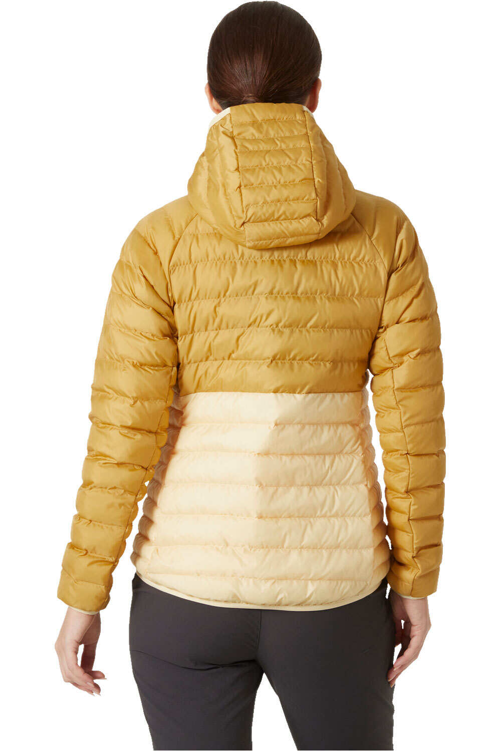Helly Hansen chaqueta outdoor mujer BANFF PLUS AMARILLO vista trasera