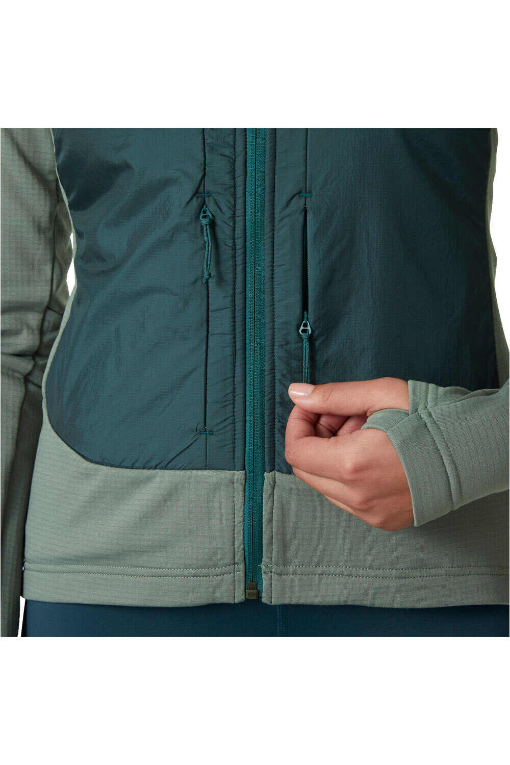 Helly Hansen chaqueta outdoor mujer VERSALITE HYBRID GRIS vista detalle