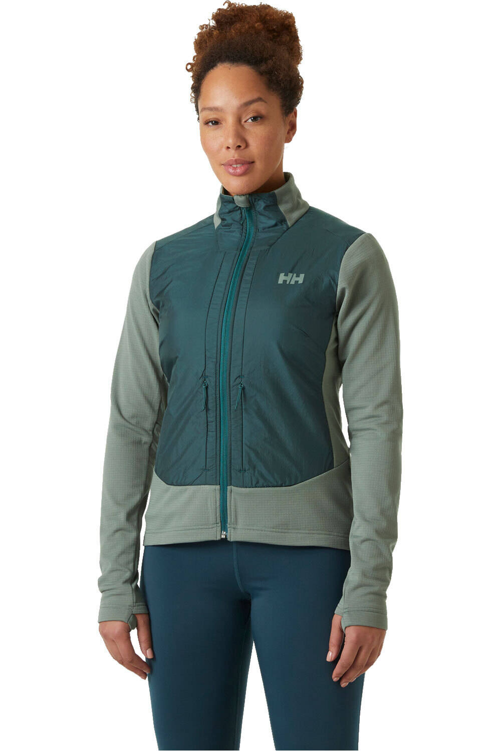 Helly Hansen chaqueta outdoor mujer VERSALITE HYBRID GRIS vista frontal