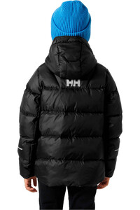 Helly Hansen chaqueta outdoor niño ISFJORD DOWN 2.0 NEGRO vista trasera