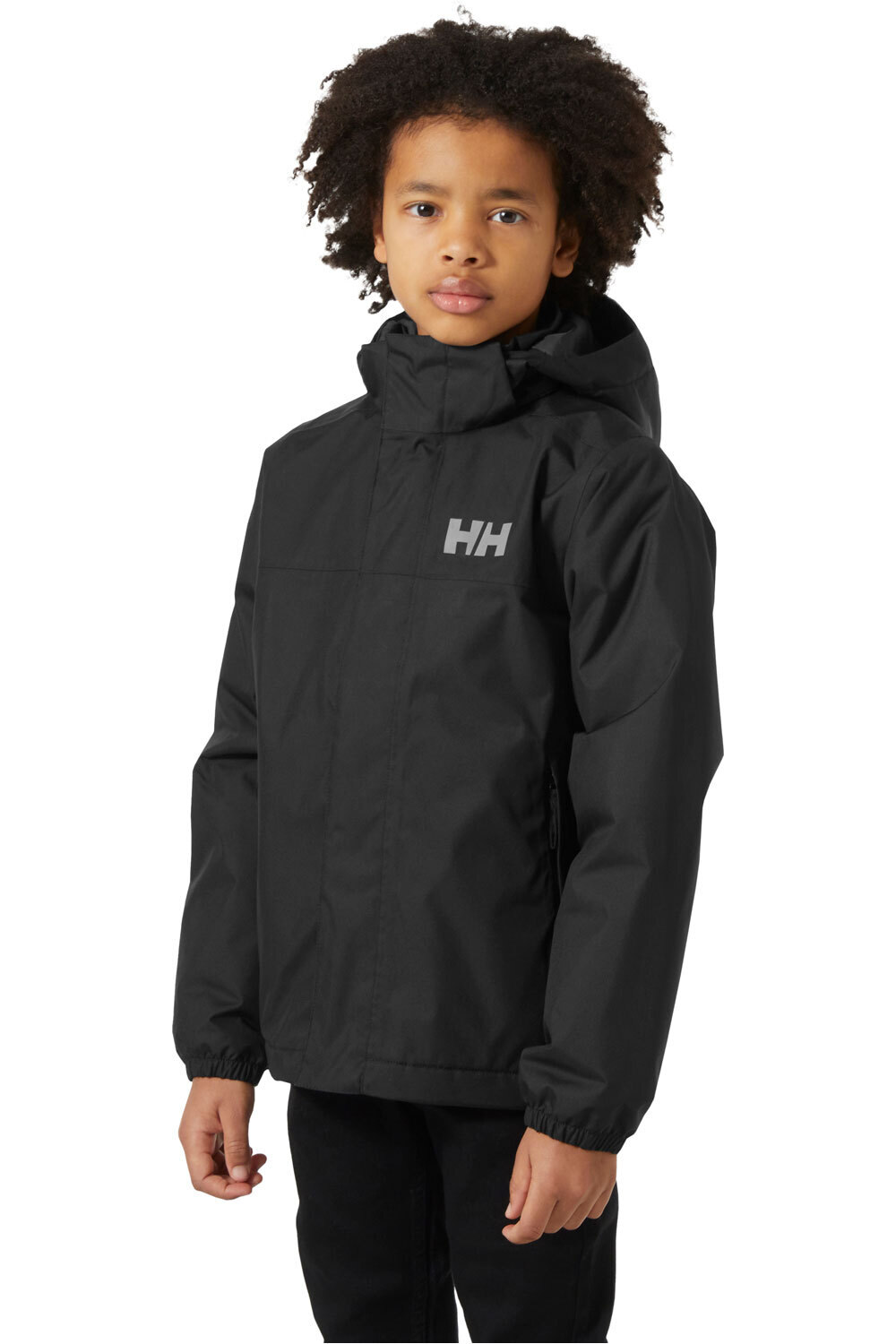 Helly Hansen chaqueta outdoor niño JR VANCOUVER FLEECE INS JACKET NEGRO vista frontal