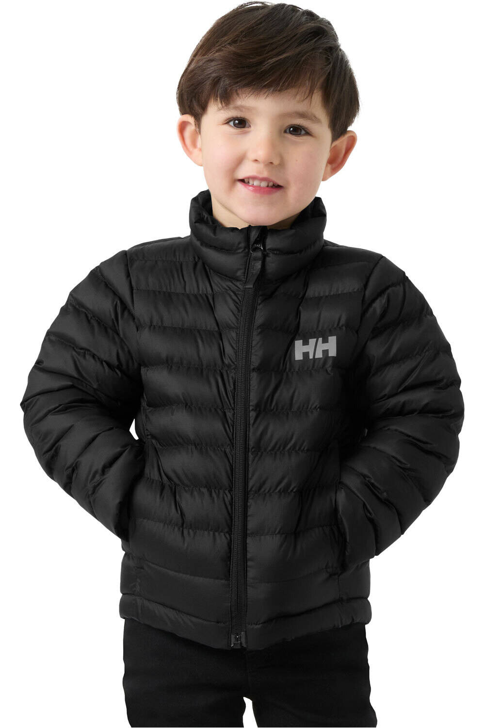 Helly Hansen chaqueta outdoor niño K SIRDAL INSULATOR JACKET NEGRO vista frontal
