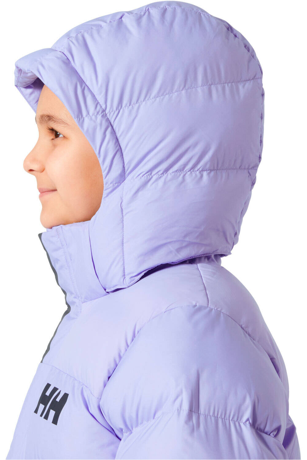 Helly Hansen chaqueta outdoor niño SPECTER PUFFY MORADO vista detalle